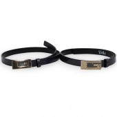 (2) GUCCI EMBOSSED CROCODILE B