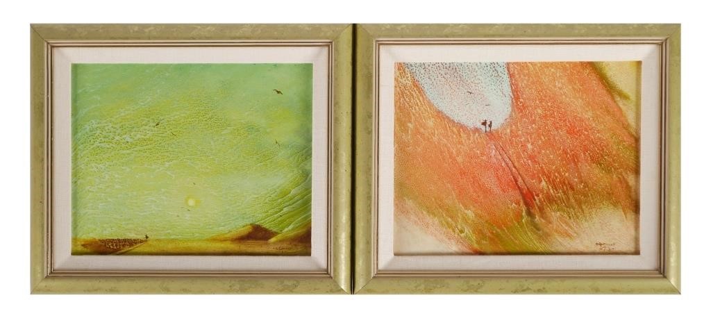 (2) GUTIERREZ, SURREALIST LANDSCAPE