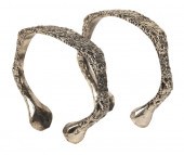 2 GUY VIDAL SOLID PEWTER BRUTA