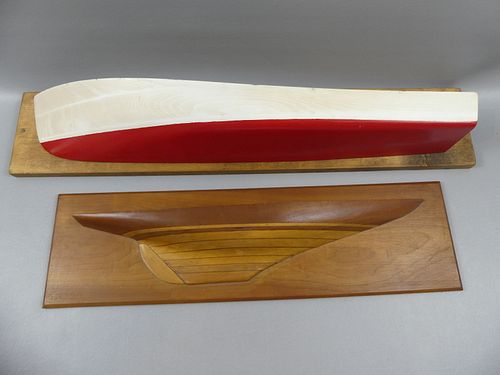 2 HALF HULL SHIP MODELSLot 2
