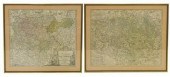 (2) HAND-COLORED GERMANIC MAPS