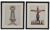 (2) HAND-COLORED PRINTS OF BUL