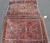2 HAND KNOTTED WOOL RUGS, ONE