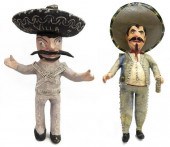 (2) HAND-PAINTED PAPIER-MACHE