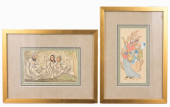 (2) HAND PAINTED PERSIAN MINIA