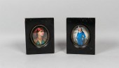 2 HAND PAINTED PORTRAIT MINIAT