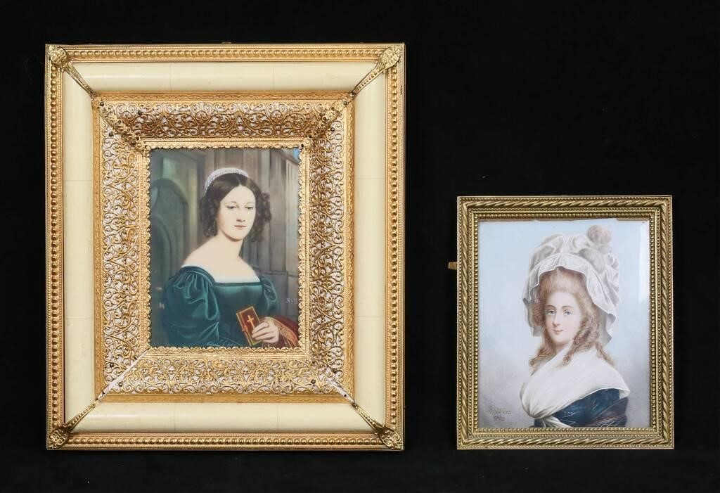 2 HAND PAINTED PORTRAIT MINIATURES2
