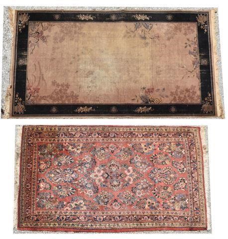 (2) HAND-TIED PERSIAN & CHINESE