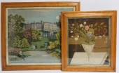 2 HAND WOVEN PICTURES, LATE 19