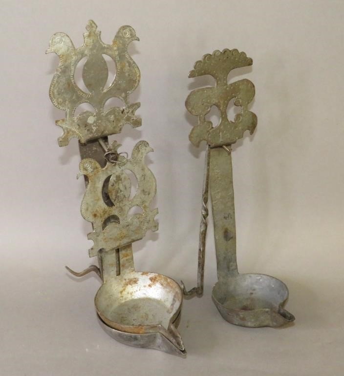2 HAND WROUGHT SHEET METAL DOUBLE