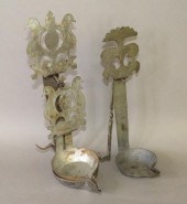 2 HAND WROUGHT SHEET METAL DOU