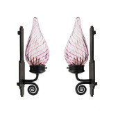 (2) HANDBLOWN MURANO STYLE GLA