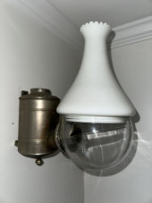 2 HANGING LAMPS, KEROSENE, ONE