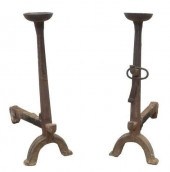 (2) HEAVY FRENCH HAND-FORGED I