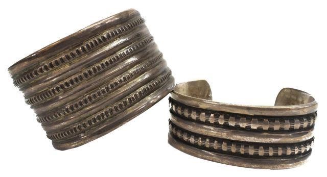 (2) HEAVY & WIDE SOUTHWEST SILVER