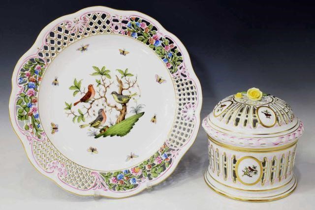 (2) HEREND ROTHSCHILD BIRD