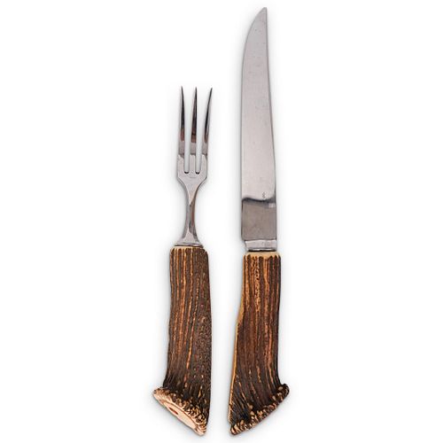 (2) HERMES PARIS ANTLER CARVING