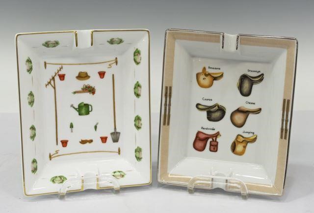 (2) HERMES PORCELAIN GARDEN &