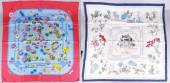 (2) Hermes silk scarves to inc