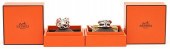 2 HERMES STERLING RINGS, OSMOS