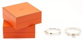 2 HERMES STERLING SILVER BANGL