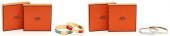 2 HERMES THIN ENAMEL BANGLES &