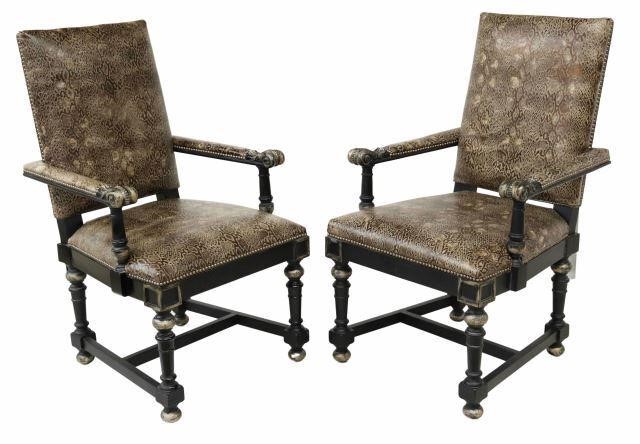 (2) HIGHBACK SNAKESKIN EMBOSSED