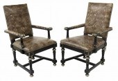 (2) HIGHBACK SNAKESKIN EMBOSSE