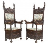 2) HIGHLY CARVED RENAISSANCE R