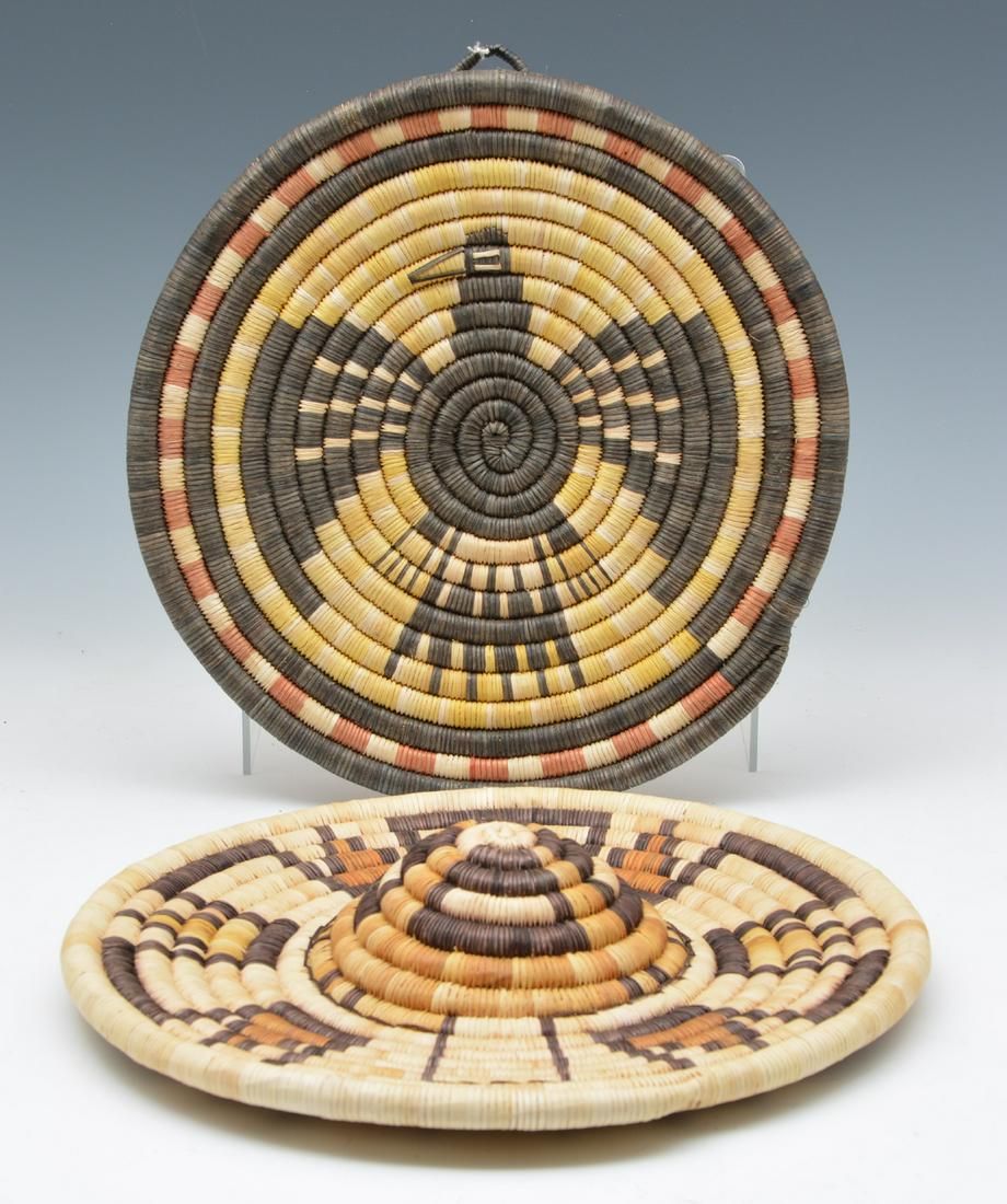 2 HOPI COIL BASKETS, FROM 2ND MESA2