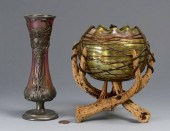 2 HORN AND SILVER MOUNTED ART