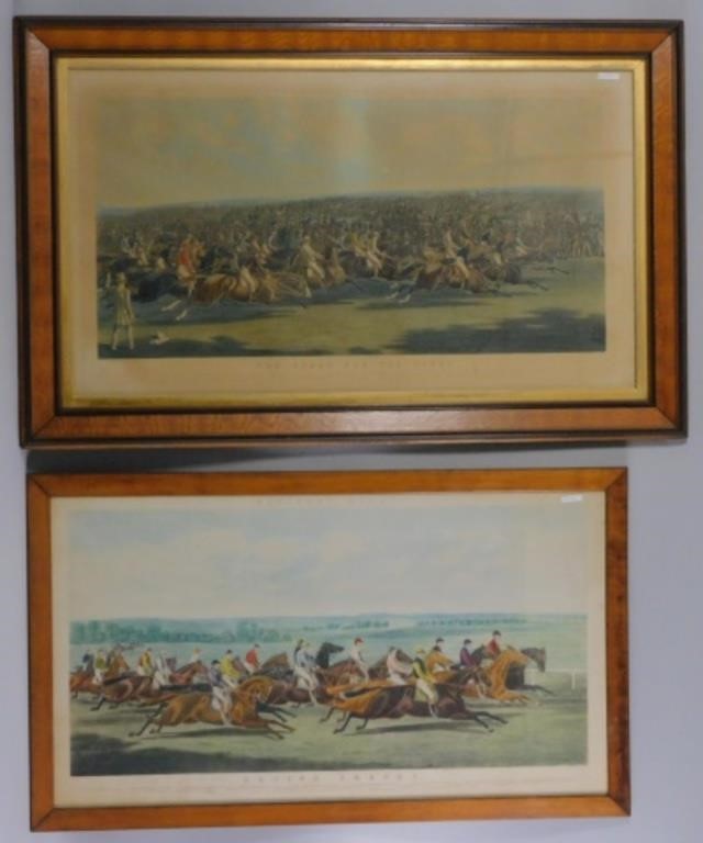 (2) HORSE RACING COLORED