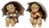 (2) HUMMEL PORCELAIN UMBRELLA