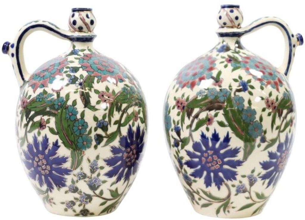 (2) HUNGARIAN ZSOLNAY PORCELAIN
