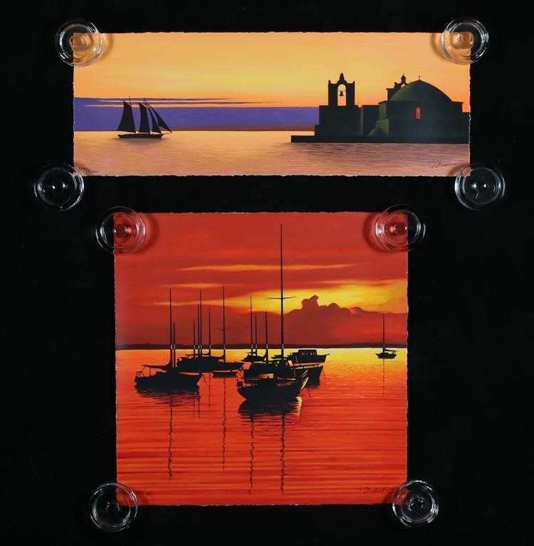 2 IGOR MEDVEDEV SERIGRAPHS SHIPS AT