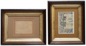2) ILLUMINATED MANUSCRIPT PAGE