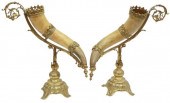 (2) IMPRESSIVE GILT METAL MOUN