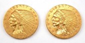 (2) INDIAN HEAD GOLD $2.50 QUA
