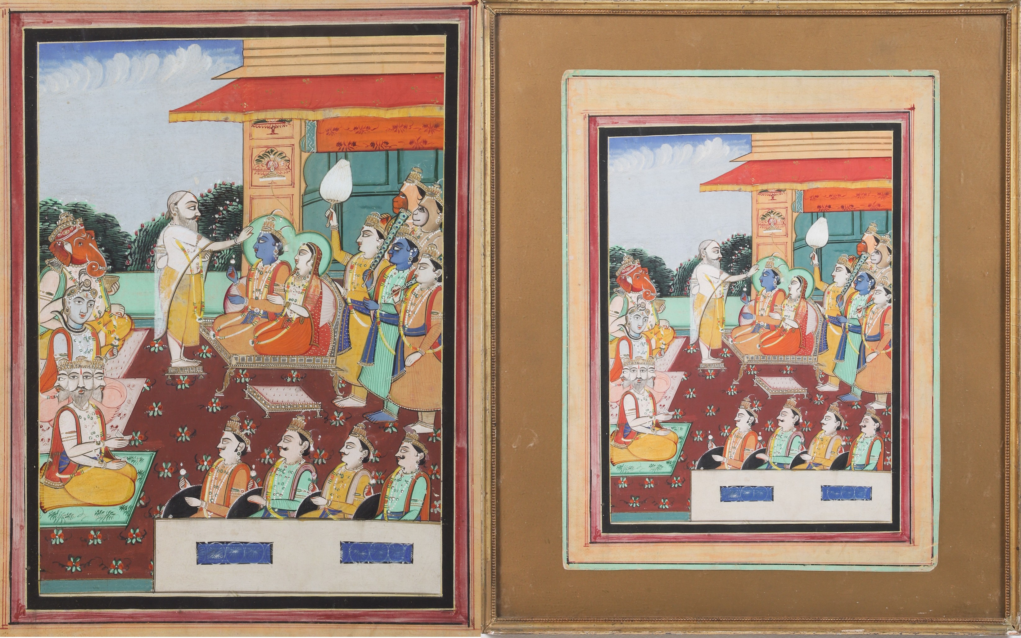 2 Indo Persian Mughal Paintings,