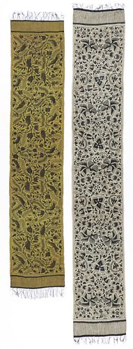 2 INDONESIAN SILK BATIK SHOULDER