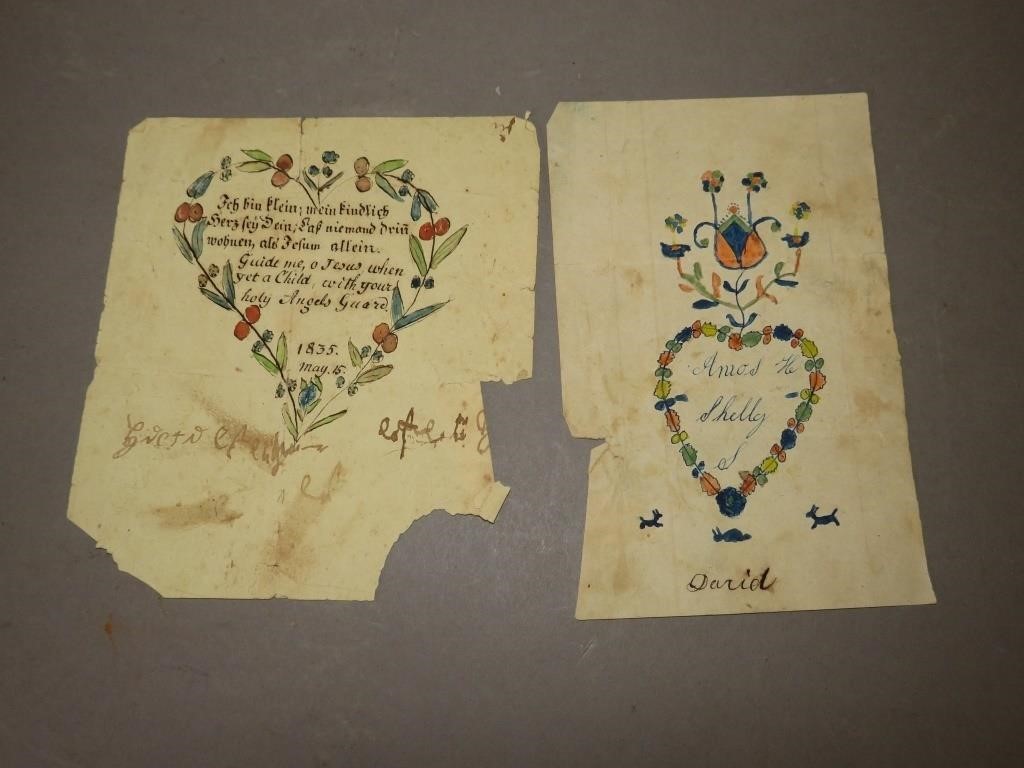 2 INK & WATERCOLOR BOOKPLATES ON