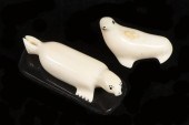 (2) INUIT SCULPTURES OF SEALS