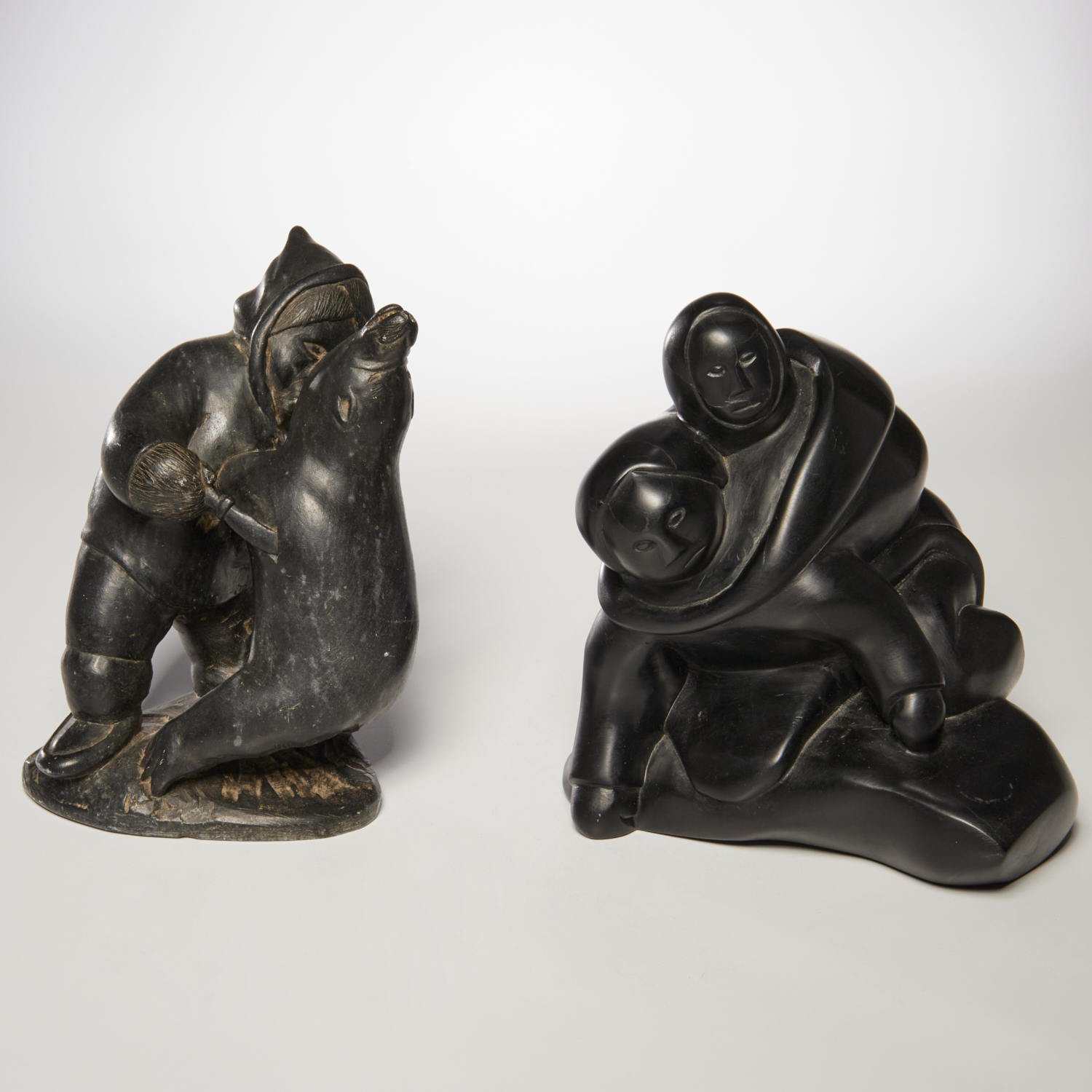 (2) INUIT STONE SCULPTURES, INCL.