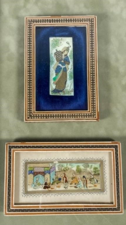 2 IRANIAN PERSIAN MINIATURES H. ALI
