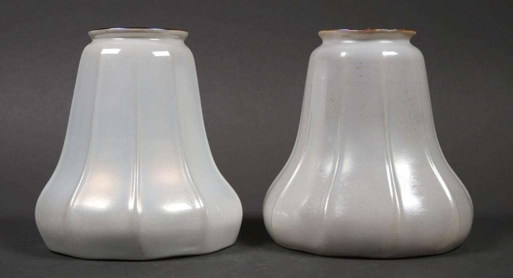 (2) IRIDESCENT GOLD GLASS LAMP