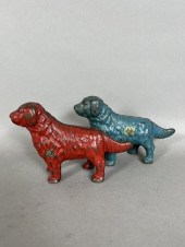 2 IRON DOG SHAPED BANKS BY ARC