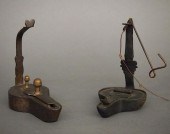 2 IRON GREASE LAMPSTwo late 18