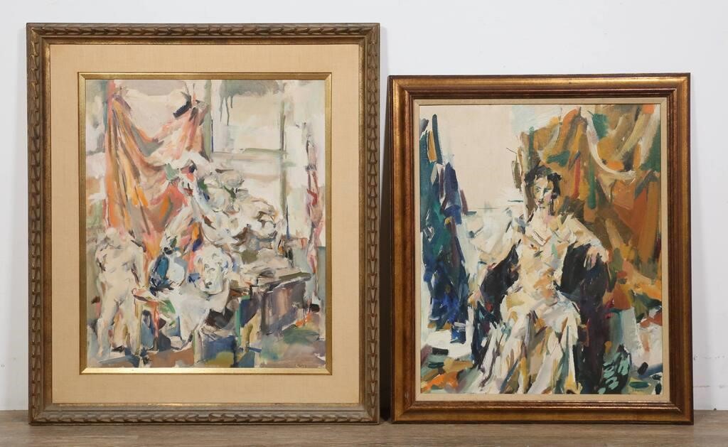 2 IRWIN STAVITSKY OILS ON