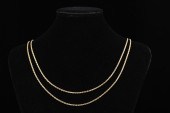 2 ITALIAN 14K GOLD DIAMOND SET