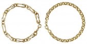 (2) ITALIAN 14KT & 10KT YELLOW